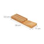 Relaxdays 10028871 Bamboo Knife in-Drawer Block, Storage for 5 Knives £12.96 @ Amazon