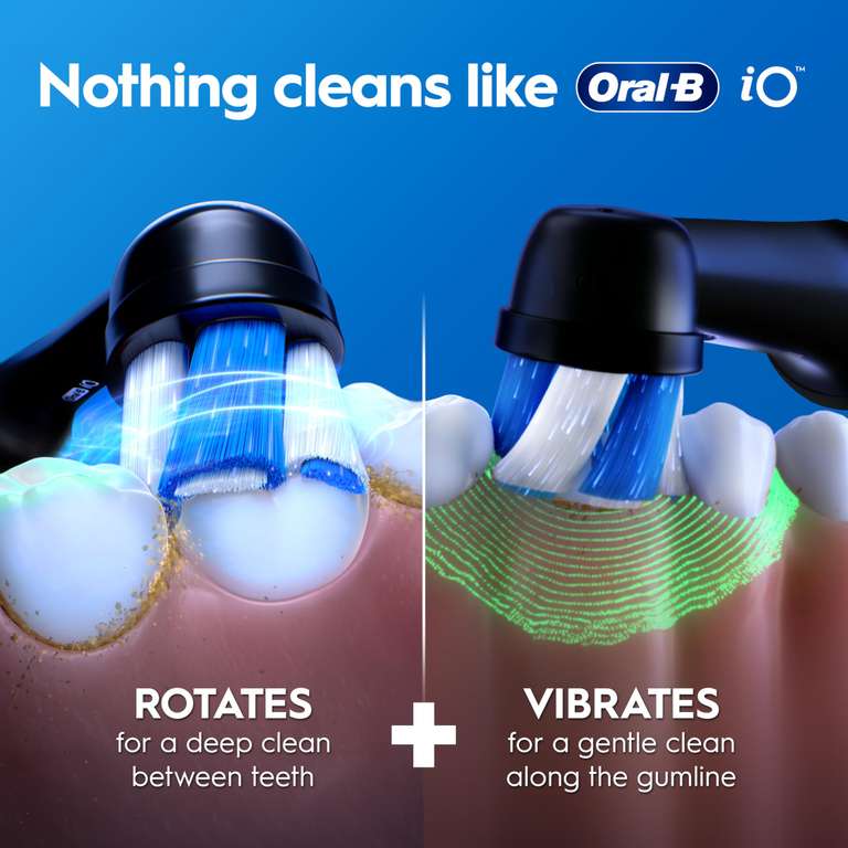 Oral-B iO2 Electric Toothbrush Duo,Night Black & Forest Green + 2 Brush ...