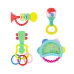 INFANTINO Baby's 1st Teethe and Play Music Set - Baby Essentials 4 Piece Gift Set
