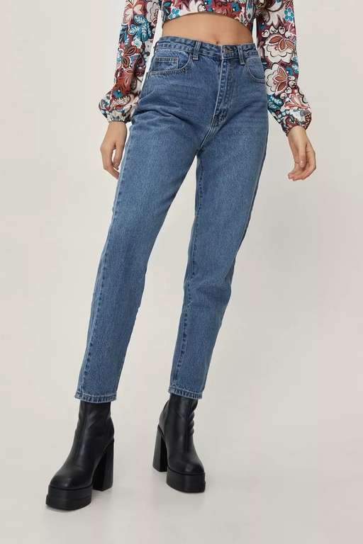 NastyGal Debbie High Waisted Mom Jeans 