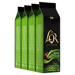 L'OR Espresso Brazil Coffee Beans 500G X 4 (Total 2kg) Intensity 6 100% Arabica £10.99 @ Amazon
