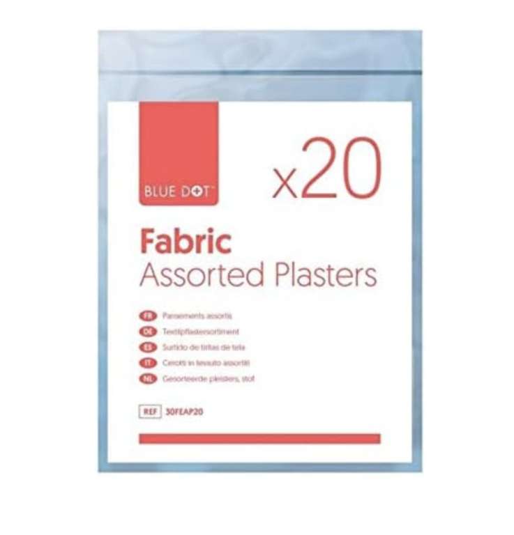 Blue Dot Fabric Adhesive Plasters 20-Pieces Set - 74p (70p with Sub & Save) @ Amazon