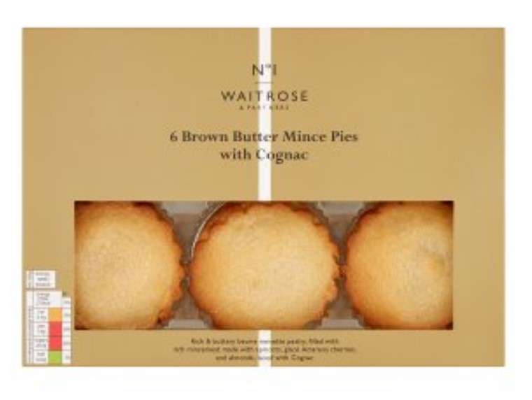 2 x 6 Brown Butter Mince Pies with Cognac £4 at Waitrose