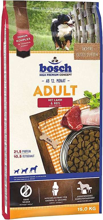 bosch Adult Lamb & Rice Dry Dog Food - £28.89 delivered @ Zooplus