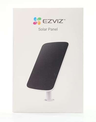 EZVIZ 6W Solar Panel for Security Camera, Compatible with EZVIZ Battery Camera Series, IP65, 4 Meters Cable - Sold by Ezviz Direct FBA
