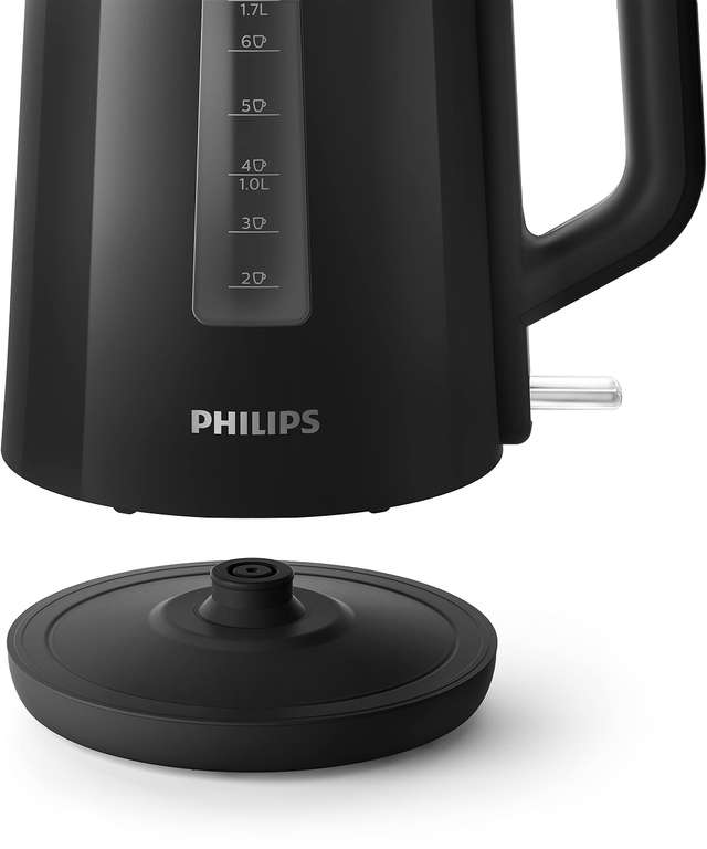 Philips Series 3000 Kettle, 1850W, 1.7L Family Size, Spring Lid, Fast Boiling, Light Indicator, Removable Filter, Pirouette Base (HD9318/21)