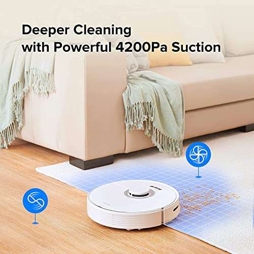 Roborock Q7 Max+ Robot Vacuum Cleaner with 4200Pa Suction, No-Mop & No-Go Zones, 180mins Runtime - £399 Free P&P with Prime at Amazon.co.uk