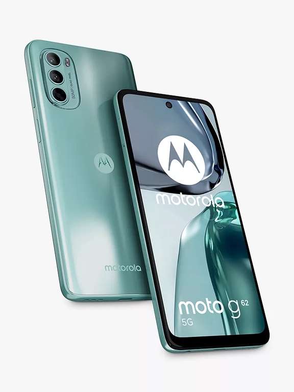 Motorola Moto g62 Smartphone, Android, 4GB RAM, 6.5", 5G, SIM Free, 64GB, Frosted Blue - £169.99 delivered @ John Lewis & Partners