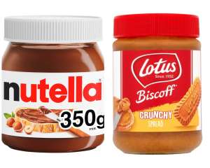 Nutella Hazelnut Chocolate Spread 350g/Lotus Biscoff spread 400g £2 each @ Morrisons