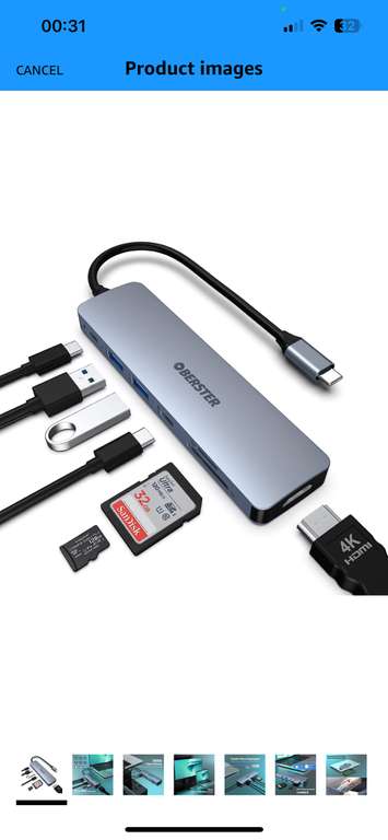 7 in 1 USB C Hub - £6.60 with voucher @ Amazon (Prime Exclusive)