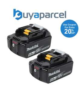2x Genuine Makita 18V 6.0Ah Li-Ion LXT Battery BL1860 6AH New Star Battery - With Code - Sold by buyaparcelstore