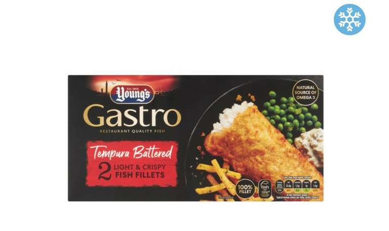 (Young's Gastro) Signature Breaded 2 Lemon & Pepper Fish Fillets 270g/ Tempura Battered 2 Light & Crispy Fish Fillets 270g £2 Each @ Iceland