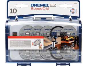 Dremel 690 EZ SpeedClic Cutting Wheels Set - Accessory Kit with 10 Rotary Tool Cutting Discs and Mandrel £14.99 @ Amazon