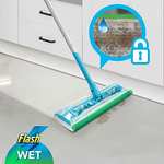 Flash Powermop Floor Cleaner Starter Kit, Spray Mop, All-In-One Floor Mopping System (4 Wet + 4 Dry Pads)