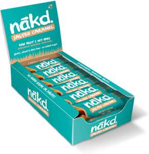 Nakd Salted Caramel Natural Snack Bars - 35 g (Pack of 18) - £6.75 @ Amazon