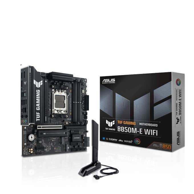 ASUS TUF GAMING B850M-E WIFI AMD RYZEN DDR5 WIFI 6E mATX Motherboard - Socket AM5