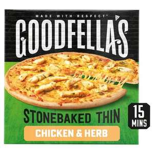 Goodfella's Stonebaked Thin Chicken Pizza 365g £1.90 each @ Sainsbury's