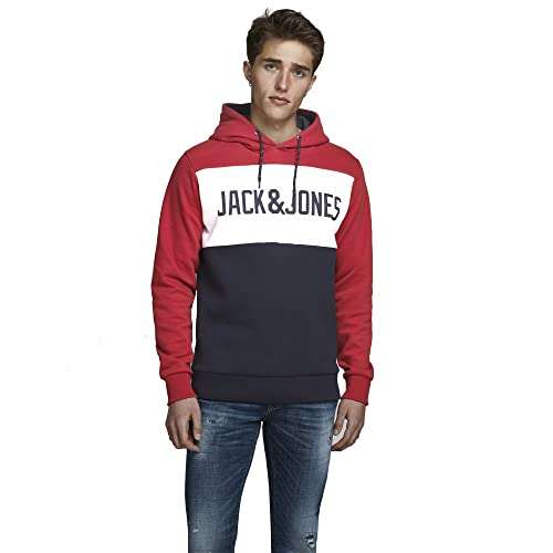 Jack & Jones Mens Colour Block Logo Sweater Pullover Fleece Hoody (small and medium available) £14.99 at Amazon