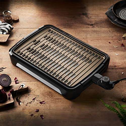 George Foreman 25850 Smokeless Electric Grill, Indoor BBQ and Griddle Hot Plate with Built In Drip Tray, Black £29.99 @ Amazon