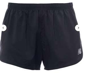 Mens New Balance black shorts size medium only 3inch split shorts