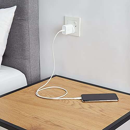 Amazon Basics 30W One-Port GaN USB-C Wall Charger For Tablets & Phones With Power Delivery, White (non-PPS)