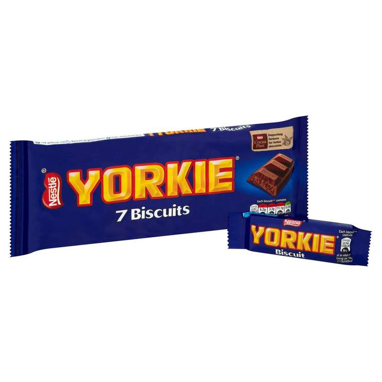 Yorkie Milk Chocolate Biscuits 7 Pack (171.5G) - £1 (Clubcard Price) @ Tesco
