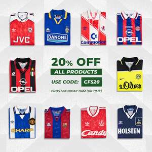 20% Off March Sale Discount Code @ Classic Football Shirts