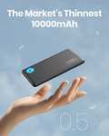 INIU Power Bank, Slimmest & Lightest 10000mAh Portable Charge 15W High-Speed PowerBank Triple 3A - £15.82 with voucher @ Amazon
