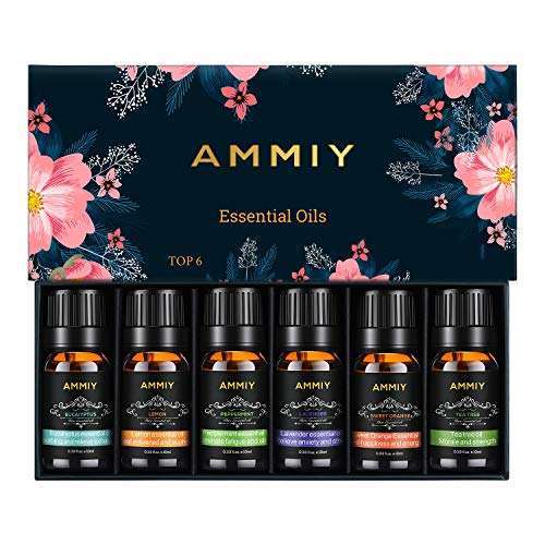 AMMIY Natural Essential Oils Gift Set 6 x10ml - £5.94 Sold by Osmanthus fragrans Co., Ltd and Fulfilled by Amazon