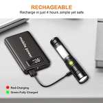 REHKITTZ Led Rechargeable Torch (Including 2500mAh Battery) £16.99 - Sold by 4US / Fulfilled By Amazon