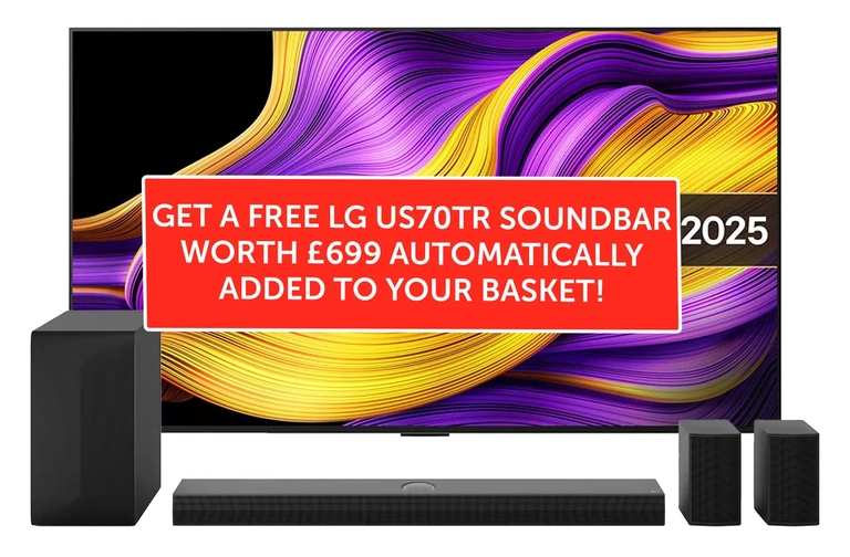LG OLED65G54LW 65 inch OLED Evo 4K Ultra HD HDR Smart TV (Wall Bracket Version) + Free LG US70TR Soundbar - W/code + BLC / Student Discount