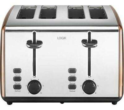 LOGIK L04TCU19 4-Slice Toaster - Copper & Silver DAMAGED BOX £12.97 @ currys_clearance / eBay