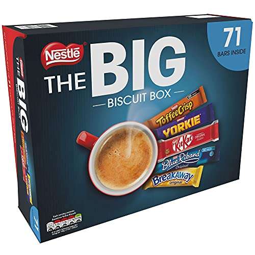 Nestle Big Biscuit Box 71 bars (Includes: Breakaway, KitKat, Toffee Crisp, Yorkie, Blue Riband)