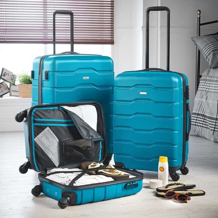3pc ABS Teal Luggage Set Reduced + Extra 10% Off With Code + Free Delivery