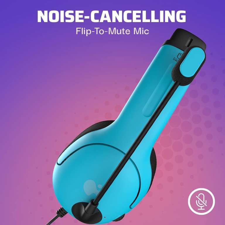 PDP Gaming LVL40 Stereo Headphone with Mic for Nintendo Switch - PC, iPad, Mac, Laptop Compatible - Noise Cancelling Microphone