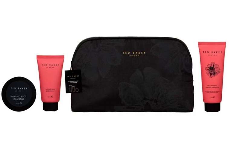 3 x Ted Baker Cosmetic bag & Peony & Camellia Toiletry gift set. 3 for 2 plus free gift set with spend over £12