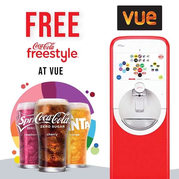 Free Coca-Cola Freestyle at Vue Cinema (100 points) via Hold app