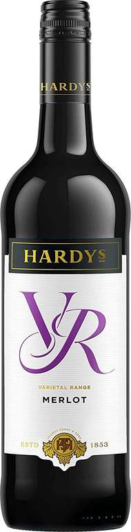 Hardys VR Merlot Wine, 75 cl (Case of 6) - £24.30 With Voucher / £30.78 Subscribe & Save + £8.10 Voucher On 1st S&S @ Amazon