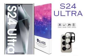 Samsung S24 Ultra Screen Protectors x2 +1 Lens Protector UK Stock - entertainmentwarehouseuk