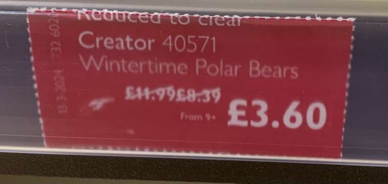 Wintertime Polar Bear Lego Set 40571 - Reduced to clear instore