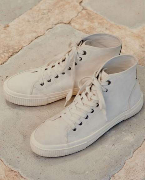 Next Men's White Canvas High Top Trainers, Now Only £10 at Next ...