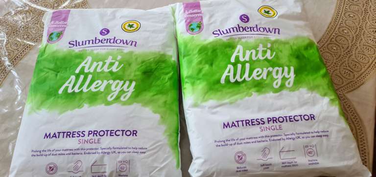 Slumberdown Anti Allergy Mattress Protectors single, Double £6.99 & King £7.99 - instore Staines