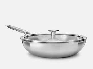KitchenAid Wok Multi-Ply 28 cm with Lid Non-Stick PFAS-Free (Damaged Packaging) - Home of Brands