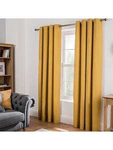 Honey Plain Eyelet Curtains 46x54inchs £3.75 at checkout + free click and collect @ George