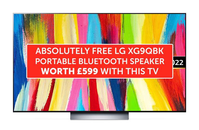 LG OLED65C24LA 65 inch OLED 4K Ultra HD HDR Smart TV + LG XG9QBK Portable Bluetooth Speaker £1499 with Code @ Richer Sounds