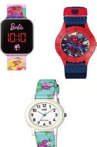 Save up to 25% on kids watches (Including Barbie, Tikkers, Marvel and more) free c&c