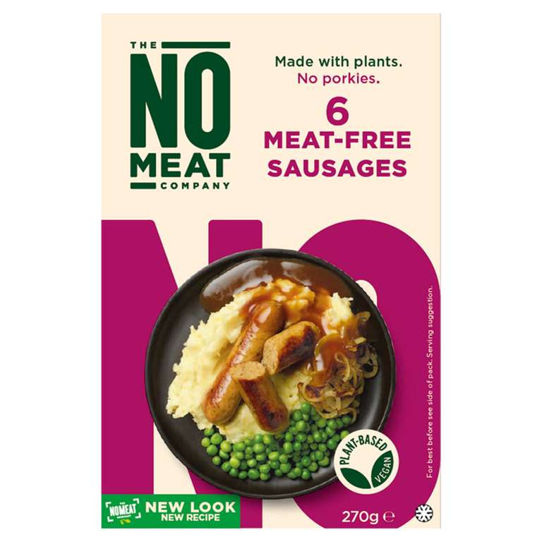 The No Meat Company 6 Meat - Free Sausages 270g - £1.25 @ Iceland