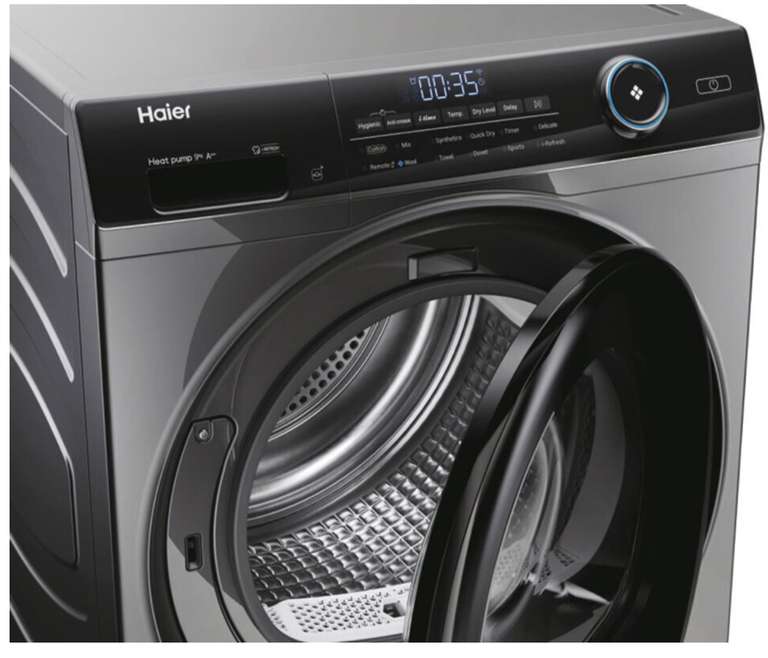 Haier HD90-A2959S Antracite I-Pro Series 5 9KG Heat Pump Tumble Dryer £439 with discount code @ ebay / cramptonandmoore
