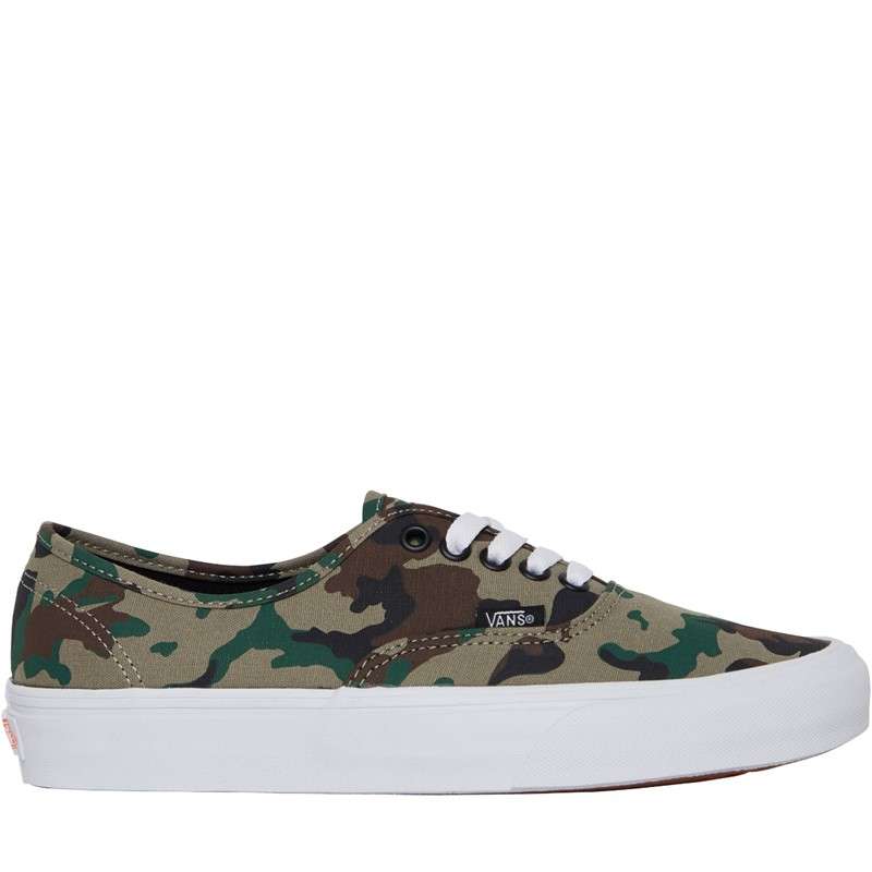 Vans Authentic Unisex Trainers Camo Olive/White (Limited Sizes ...