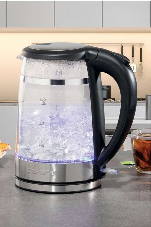 Daewoo Eco Cool Touch 3KW 1.5L Glass Kettle (Livingston)